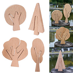 4 pièces/ensemble BRICOLAGE Peinture Bois En Bois Arbres Bloc Ornement Kits Creative Artisanat Jouet Apprentissage Cadeaux Âge 3-12 activités La pas cher