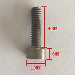 10pcs M6 * Tête Conique Boulons à Douille 40 Titane Cap GR1 Ta1 Hexagonale Vis