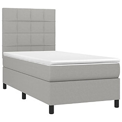 Avis Sommier à lattes et LED,Cadre à lattes de lit avec matelas pour Adulte Gris clair 90x200cm -MN19020