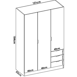 Avis Pegane Armoire d'angle, meuble de rangement en bois mélaminé coloris chêne naturel - Longueur 213 x Profondeur 90 x Hauteur 184 cm