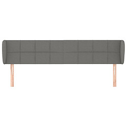 Avis Maison Chic Tête de lit scandinave avec oreilles,meuble de chambre Gris foncé 203x23x78/88 cm Tissu -MN39384