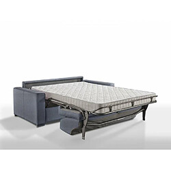 Inside 75 Canapé convertible 2-3 places EXCELLENCE 120 cm sommier lattes matelas MEMORY 18 cm inclus velours bleu navy