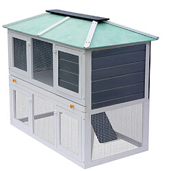 vidaXL Cage double pour animaux Bois