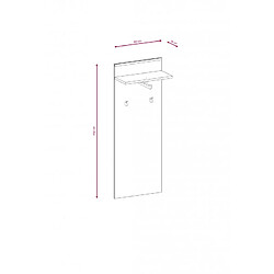 Avis Asm Porte manteau fixe mural ARMARIO en chêne sonoma 60x154x32 cm