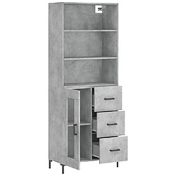 Acheter Maison Chic Buffet,Meuble de Rangement,commode pour salon,Cuisine Gris béton 69,5x34x180 cm Bois d'ingénierie -MN18309