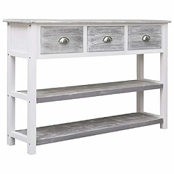 Avis Maison Chic Commode Buffet - Meuble de rangement Antique Gris 115x30x76 cm Bois -GKD85455