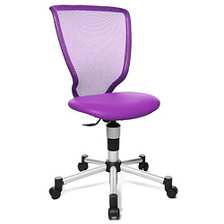 Topstar Siège de bureau enfant / Siège pivotant TITAN JUNIOR, tissu maille / simili cuir violet