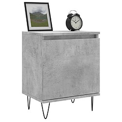 Avis Maison Chic Table de chevet,Table de nuit,Table d'appoint pour salon gris béton 40x30x50 cm bois d'ingénierie -MN27872