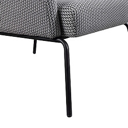 Fauteuil de Bureau ou de Salon Rembourré Breda Pärumm Design Géométrique Écru et Noir 78x94x98 cm pas cher