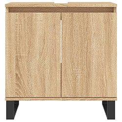 Avis vidaXL Armoire de bain chêne sonoma 58x33x60 cm bois d'ingénierie