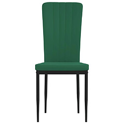 Acheter Maison Chic Lot de 2 Chaises à manger,Chaise pour cuisine,Solide Structure Vert foncé Velours -MN65129