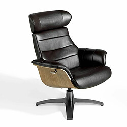 Angel Cerda Fauteuil relax pivotant en cuir 