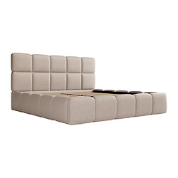 Avis Lit coffre 180 x 200 cm - Tissu chiné - Beige + Matelas - DAMADO de Pascal Morabito