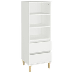 vidaXL Buffet haut Blanc 40x36x110 cm Bois d'ingénierie