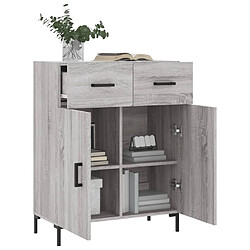 Avis vidaXL Buffet sonoma gris 69,5x34x90 cm bois d'ingénierie