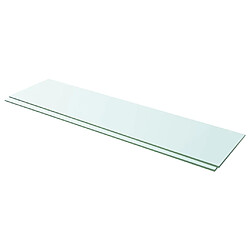 vidaXL Panneaux d'étagère 2 pcs Verre Transparent 100 x 25 cm 