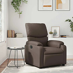 Maison Chic Fauteuil inclinable,Fauteuil luxe de relaxation Marron Similicuir -MN89335