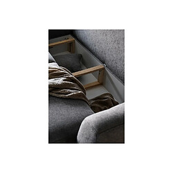 Avis VENESETTI Canapé d'angle convertible - LARSON - en tissu Luxe - 5 places, gris foncé, angle gauche (vu de face)