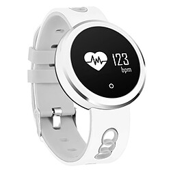 Wewoo Bracelet connecté blanc 0,95 pouces HD OLED écran Smart Display Bluetooth, IP68 imperméable à l'eau, podomètre de / Rappel sédentaire / Moniteur de fréquence cardiaque / de sommeil, Compatible avec Android et téléphones iOS