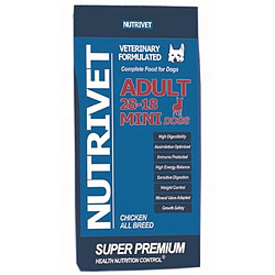 Nutrivet SUPER PREMIUM Croquettes chien adulte 28/18 petite race 5 kg 0% blé 