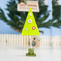 Wewoo 2 PCS Décorations De Noël Bouton Feutre En Bois Arbre De Ornements Créatifs De Vert