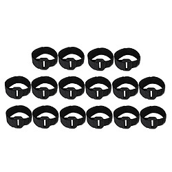 16pcs Collier De Coq No-Crow No Crow Noise Neck Belt Pour Coqs Noir