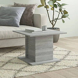 vidaXL Table basse sonoma gris 55,5x55,5x40 cm bois d'ingénierie 