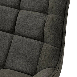 Acheter Moloo GRANT - Fauteuil de bar en tissu Gris souris et métal noir (x2)