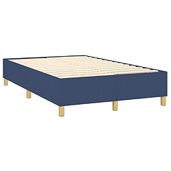 Acheter Maison Chic Lit adulte- Lit + matelas,Sommier à lattes de lit avec matelas bleu 120x190 cm tissu -GKD50409