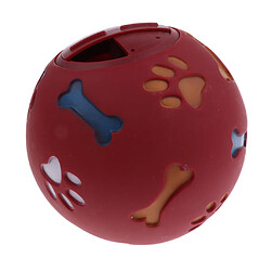 Distributeur de nourriture pour chien Ball Pet Play Traiteur Feeder Puppy Chew Toy Red L