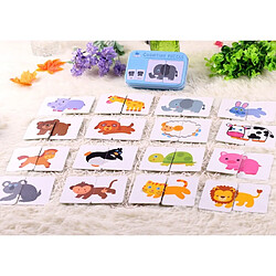 Acheter Wewoo Jeu de correspondance graphique Jouets éducatifs précoces Montessori Carte Puzzle Véhicule dessin animé Animal paires fruits et animaux (Animal MG09)