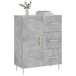 Avis Maison Chic Buffet,Meuble de Rangement,commode pour salon,Cuisine gris béton 69,5x34x90 cm bois d'ingénierie -MN15350