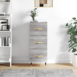 vidaXL Buffet Sonoma gris 34,5x34x90 cm Bois d'ingénierie