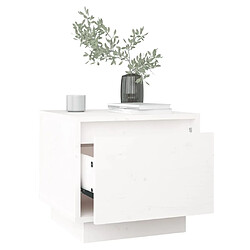 Avis vidaXL Tables de chevet 2 pcs Blanc 35x34x32 cm Bois de pin solide