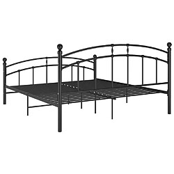 Acheter vidaXL Cadre de lit sans matelas noir métal 200x200 cm