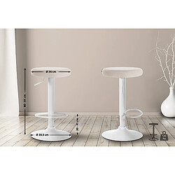 Non Tabouret de bar Ponte velours blanc