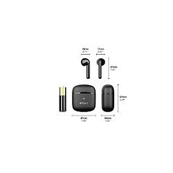 Acheter RYGHT WAYS - Ecouteurs Sans fil Bluetooth avec boitier semi-intra True Wireless Earbuds pour "IPHONE Xs" (NOIR)