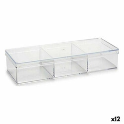 Berilo Organisateur Transparent Plastique 20 x 3,5 x 7 cm (12 Unités)