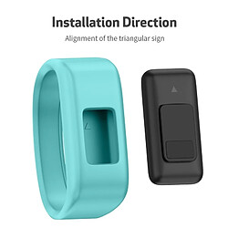 Wewoo Bracelet pour montre connectée Dragonne en silicone sport Garmin Vivofit JRtaille petite vert menthe pas cher