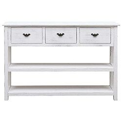 Avis Maison Chic Commode Buffet - Meuble de rangement Antique Blanc 115x30x76 cm Bois -GKD82811