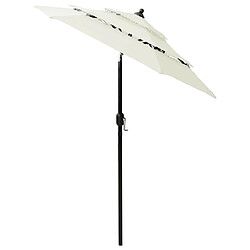 Avis Maison Chic Parasol Jardin | Parasol à 3 niveaux avec mat en aluminium Sable 2 m - GKD47081