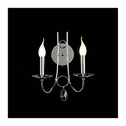 Luminaire Center Applique murale Danya 2 Ampoules chrome poli/cristal