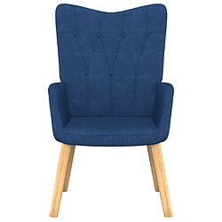 Avis Maison Chic Chaise de relaxation | Fauteuil relax avec tabouret Bleu Tissu -GKD25354