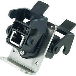 Harting Wanddurchführung, Doppelkupplung Kupplung, Einbau Pole: 8 Han® 3 A RJ45 Schwarz 09 45 215 1107 1 St. (09 45 215 1107)