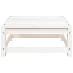 Avis vidaXL Repose-pied de jardin blanc 70x70x30 cm bois de pin massif