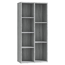 vidaXL Armoire à livres Sonoma gris 50x25x106 cm