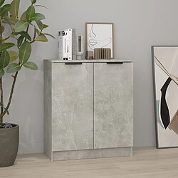 Maison Chic Buffet,Meuble de Rangement,commode pour salon,Cuisine Gris béton 60x30x70 cm Bois d'ingénierie -MN12588