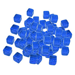 Avis 100pcs 10mm coloré dés jeux de société cube pour parti bleu jouets kt