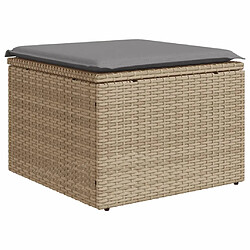 Acheter vidaXL Salon de jardin et coussins 11 pcs mélange beige résine tressée