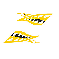 2 Pieces Vinyl Shark Dents Bouquillages Autocollants pour Kayak Canoë Bateau Jaune pas cher